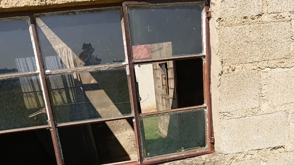 Broken glasses which are a result of the storm that took place on Monday at Nkofeni in Zombodze Emuva. (Courtesy pics)